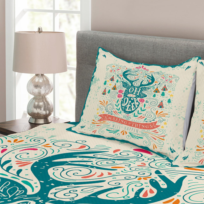 Rustic Polyester Coverlet, Queen Coverlet + 2 Shams
