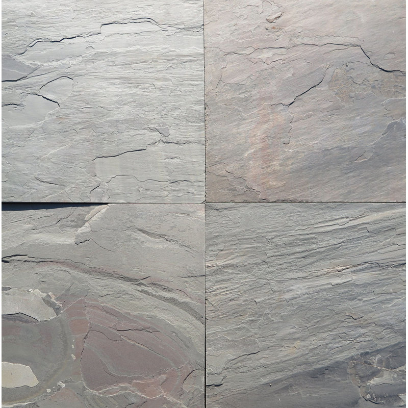 Carreau de mur et de sol en pierre ardoise 16 po x 16 po