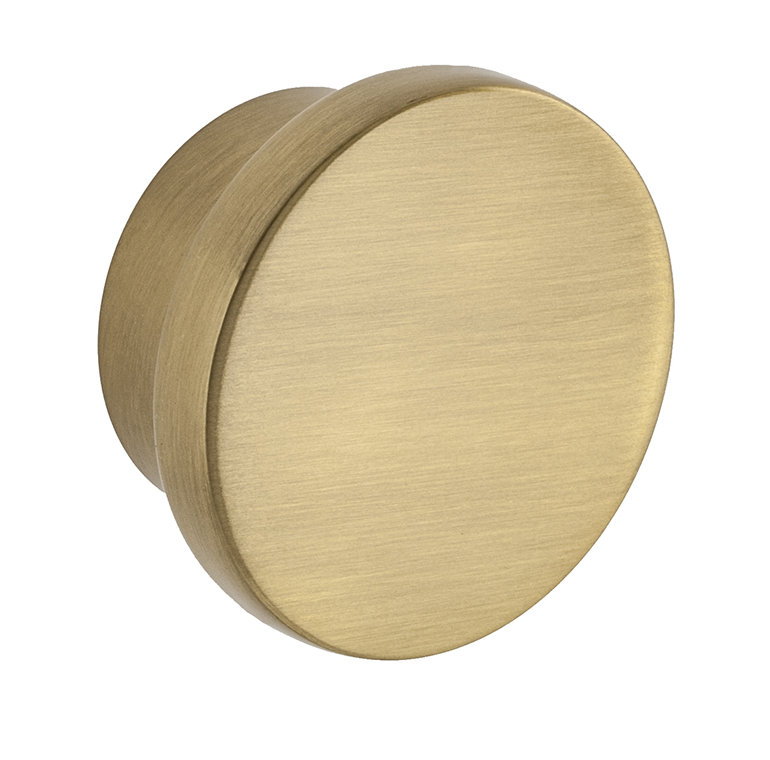 Ethan 1-5/8" Diameter Satin Brass Oversized Round Cabinet Knob Multipack, Satin Brass, 1 5/8"