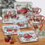 Tasses de bonhomme de neige camion rouge