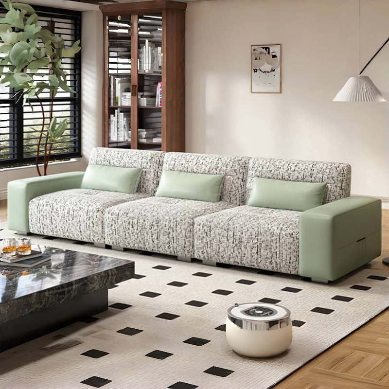 Canapé modulaire moderne et minimaliste, Vert / Beige