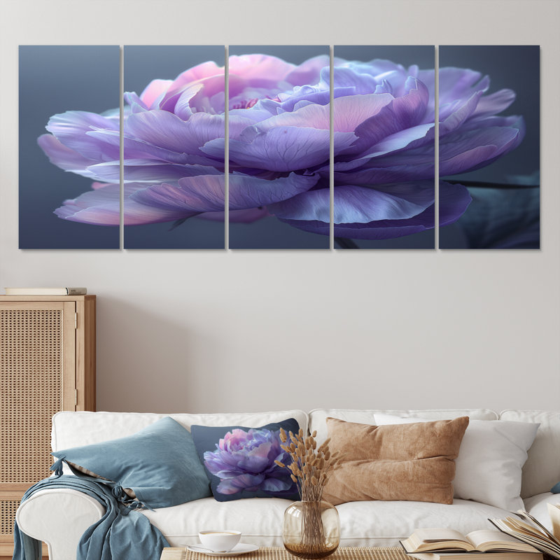 Russ - pivoines, ensemble d'art sur toile, H 28 po x l 60 po