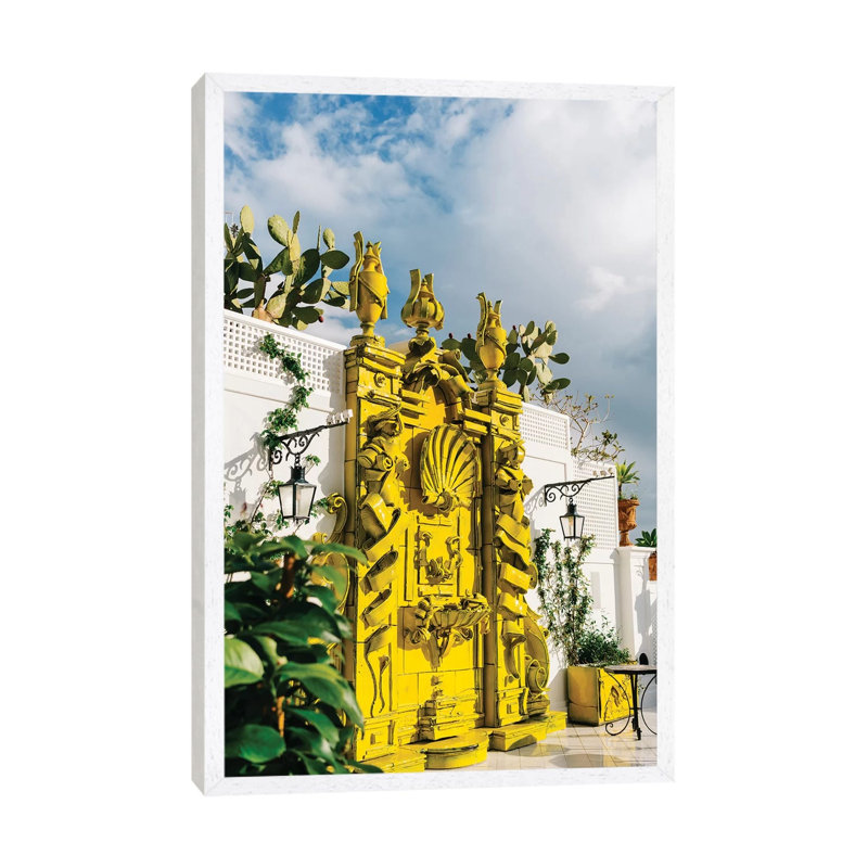 Positano IX by Bethany Young - Print on Canvas, White Framed, 66.04cm H x 45.72cm W x 3.81cm D