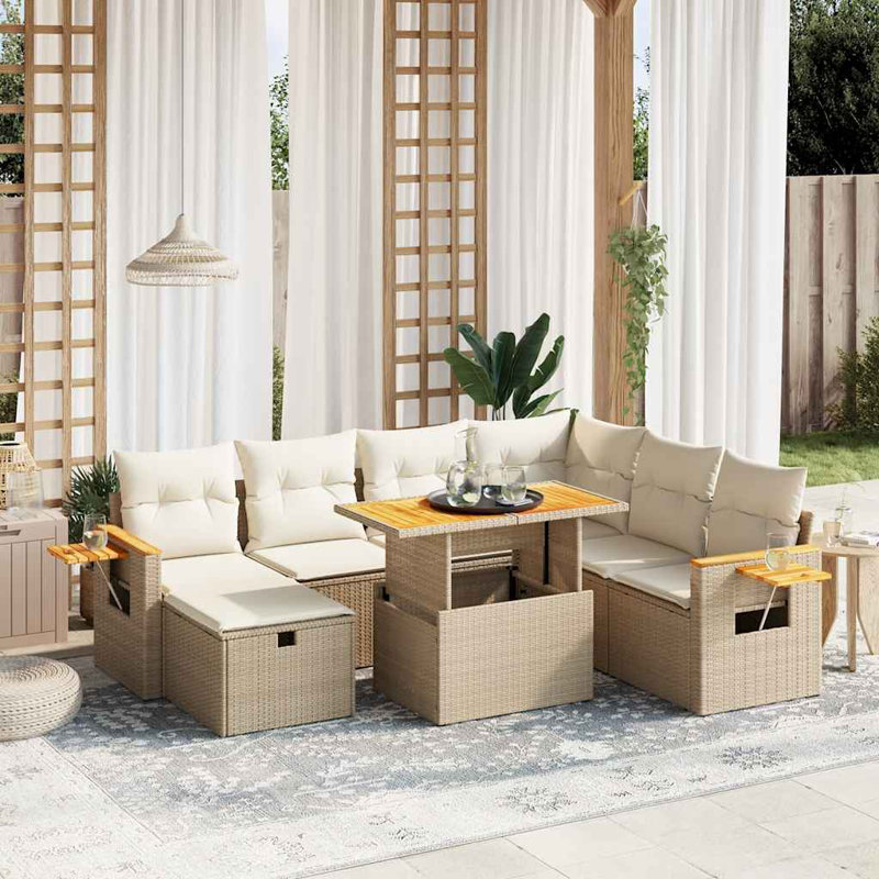 Vidaxl Garden Sofa Set Beige