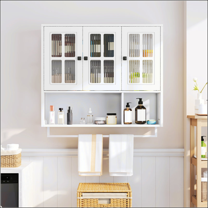 Armoire murale de salle de bain, Blanc