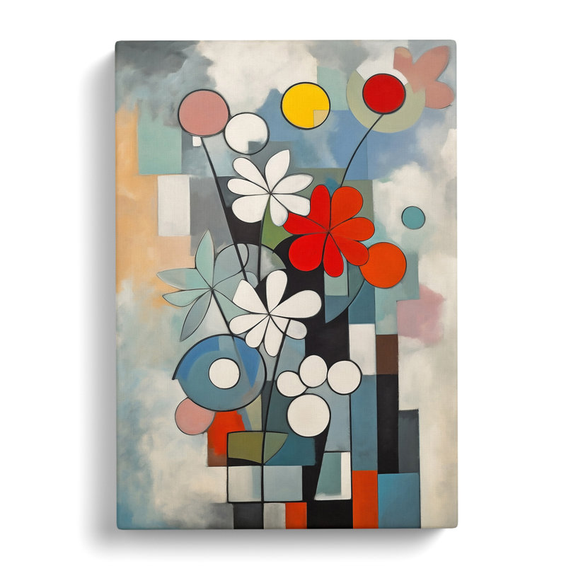 Dheftera Flowers Bauhaus Vol.4 - Wrapped Canvas Print, 50cm H x 35cm W x 3cm D