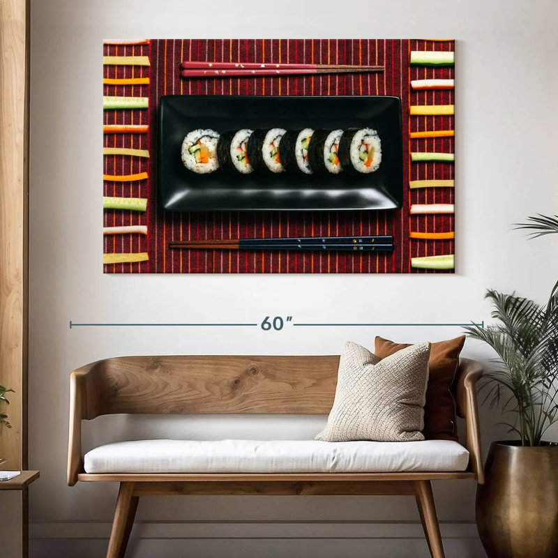 Rouleaux de sushi, H 34 po x l 51 po