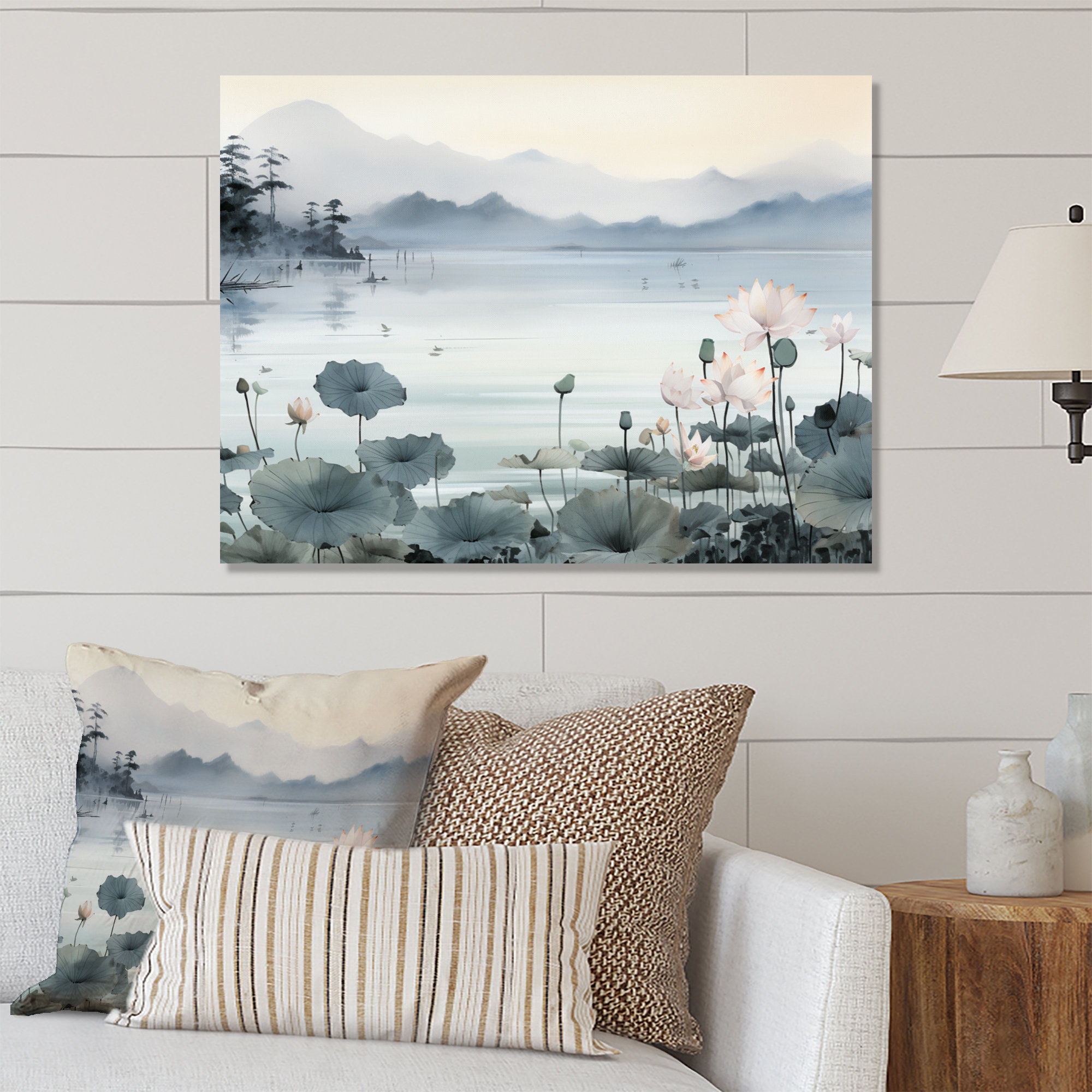 Winston Porter Asian Art Ink Lake I - Asian Art Metal Wall Art | Wayfair