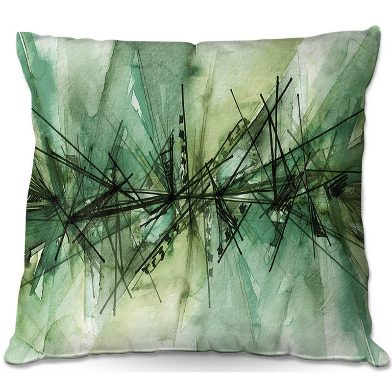 Reversible Throw Pillow, 20" x 20", Gray/Black/White