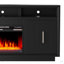 Meuble télé 67 po avec foyer électrique pour téléviseur de 80 po ou moins, assemblage minimal, finition noire-722811880