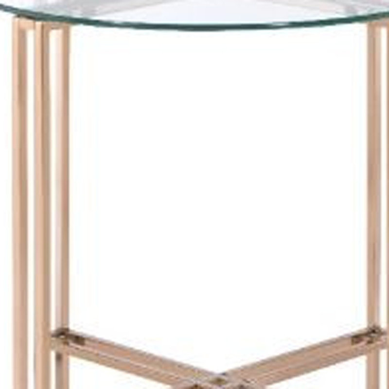 Glass Top End Table