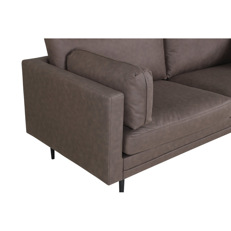 Davani 2 Seater Cotton Sofa, Dark Brown