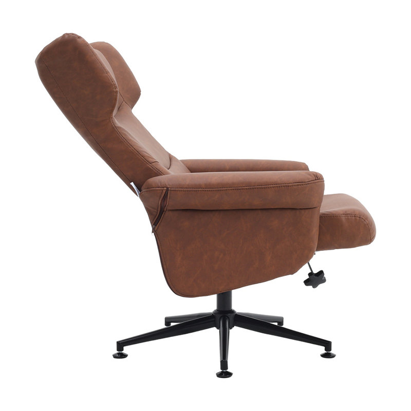 64cm Wide Swivel Standard Recliner, Brown