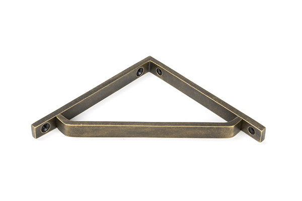 Barton Shelf Bracket, Burnished Brass, 15cm H x 5.9cm W x 1.5cm D