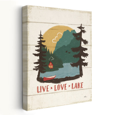 Illustration rétro du lac VII