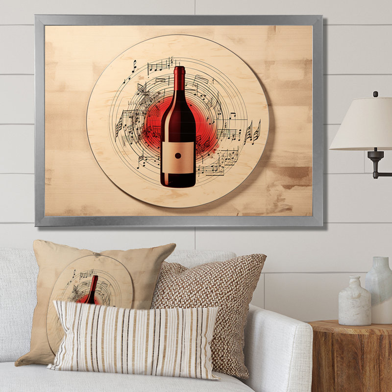 Vinyle vinyle I sur impression sur toile, H 16 po x l 32 po x P 1 po, Cadre flottant noir