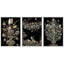 «Enchanteresse florale et insecte de style baroque, paysage naturel rétro, décoration rustique et classique», 3 pièces-98695914-98695916