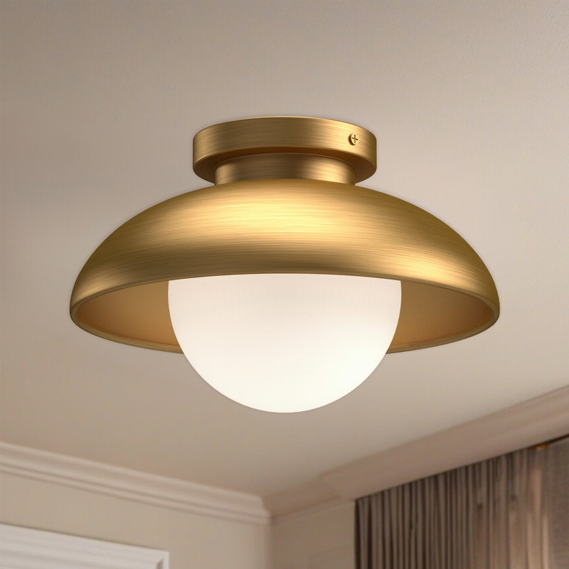 Plafonnier encastré Alessia, Or vieilli, H 7 po x l 10,875 po x P 10,875 po