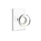 Passage Modern Disc Crystal Knob with Modern Rectangular Rose