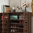 Afore 4-Tier Storage Shoe Cabinet with Louvered Doors-1887661101