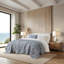 Ensemble de courtepointe pour grand lit en jacquard de qualité supérieure 3 pièces
