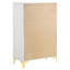 Commode rectangulaire blanche à 5 tiroirs Karena