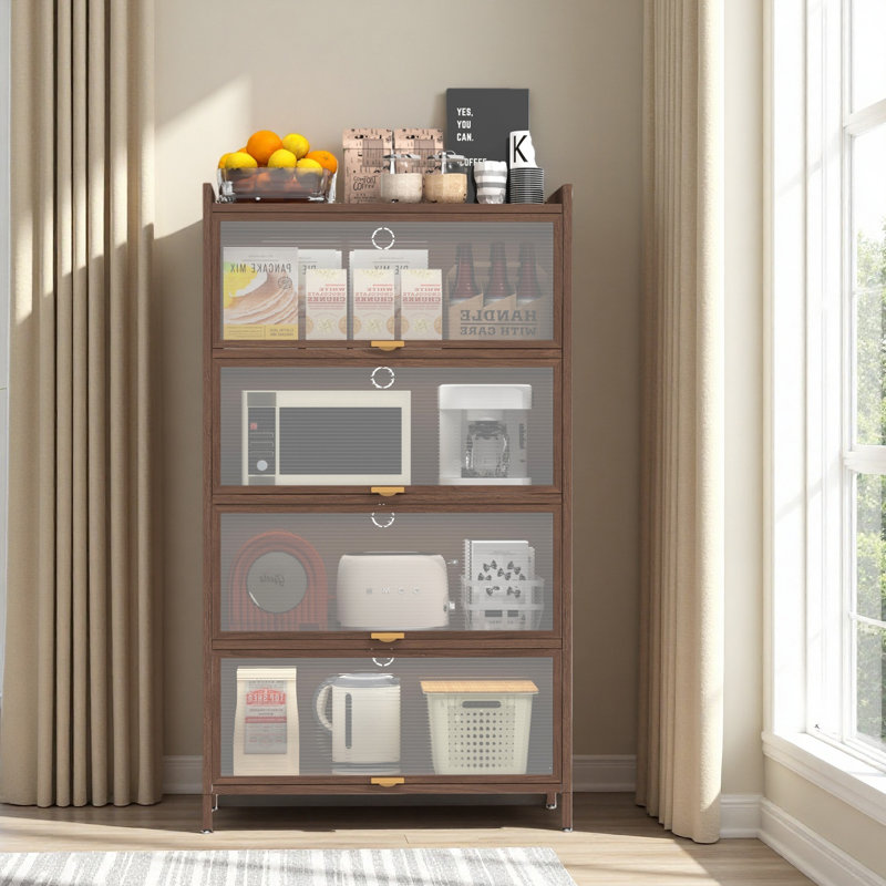 Armoire 57 po en métal à 4 portes basculantes de 57 po de hauteur, avec amplement d'espace de rangement pour la chambre à coucher, le bureau, le salon, le couloir et le vestibule