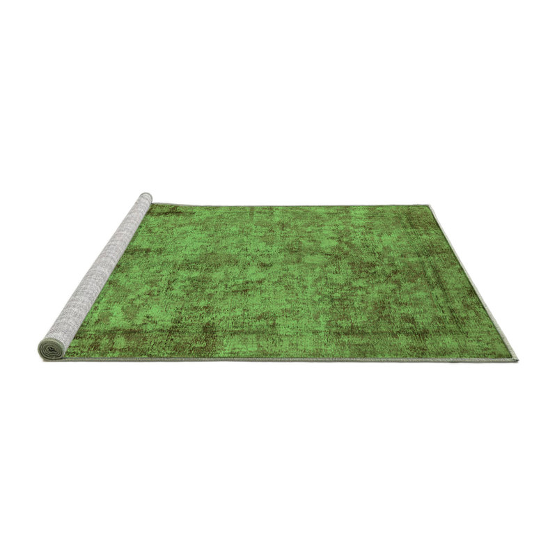 Emara Washable Abstract Indoor Rug, Round 7'
