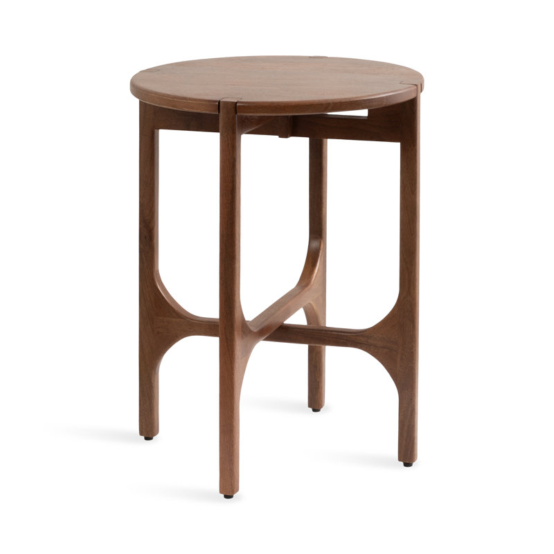 Kroscove Geometric Mango Wood Side Table