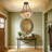 3 Light Dimmable Tiffany Style Dragonfly Semi-Flush Mount Ceiling Light Fixture, Pastoral Lotus Flower Stained Glass Chandelier