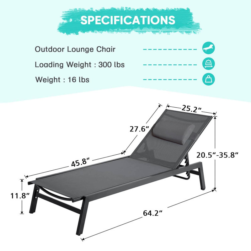 Chaise longue d'extérieur