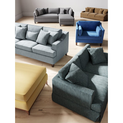 Lucia 65.5" Recessed Arm Slipcovered Loveseat