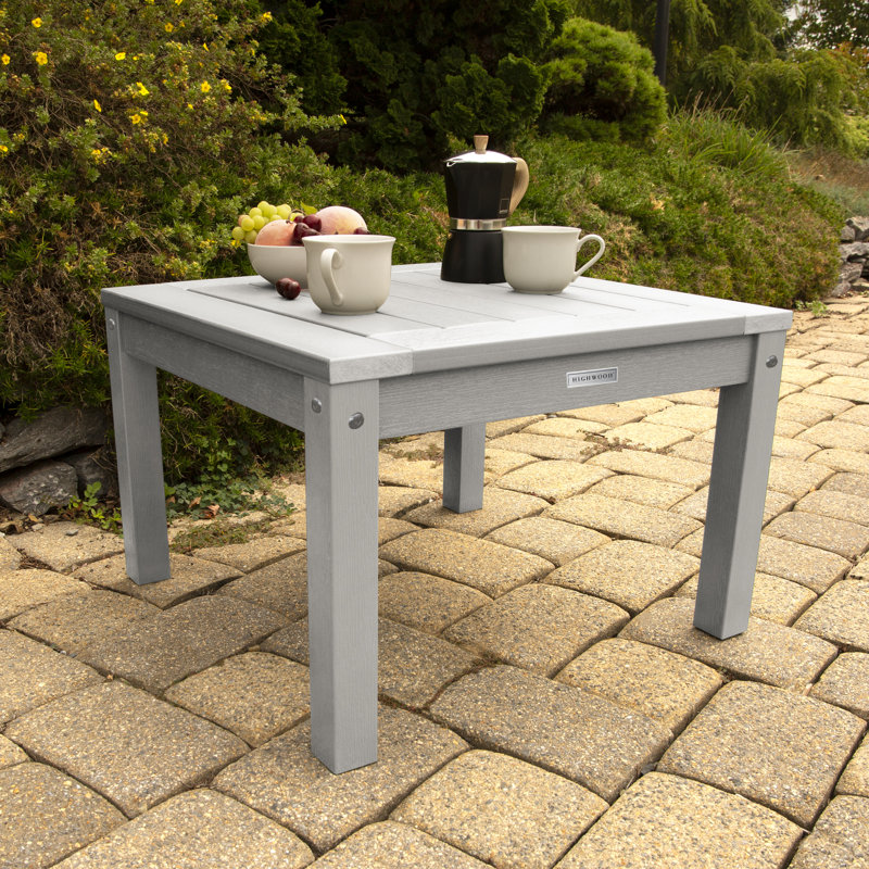 Table d'appoint en plastique Arbnora, Gris havre