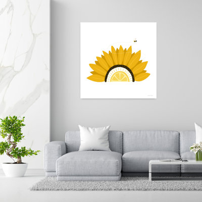 Tournesol arc-en-ciel abstrait contemporain, art de paysage de tournesol