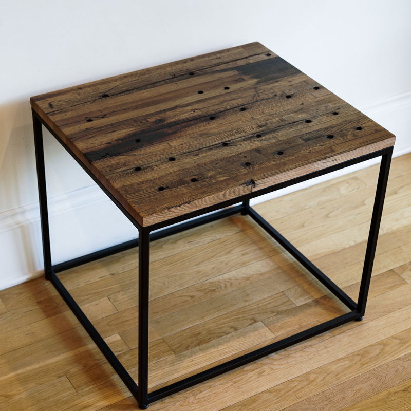 Rafig Solid Wood Top End Table