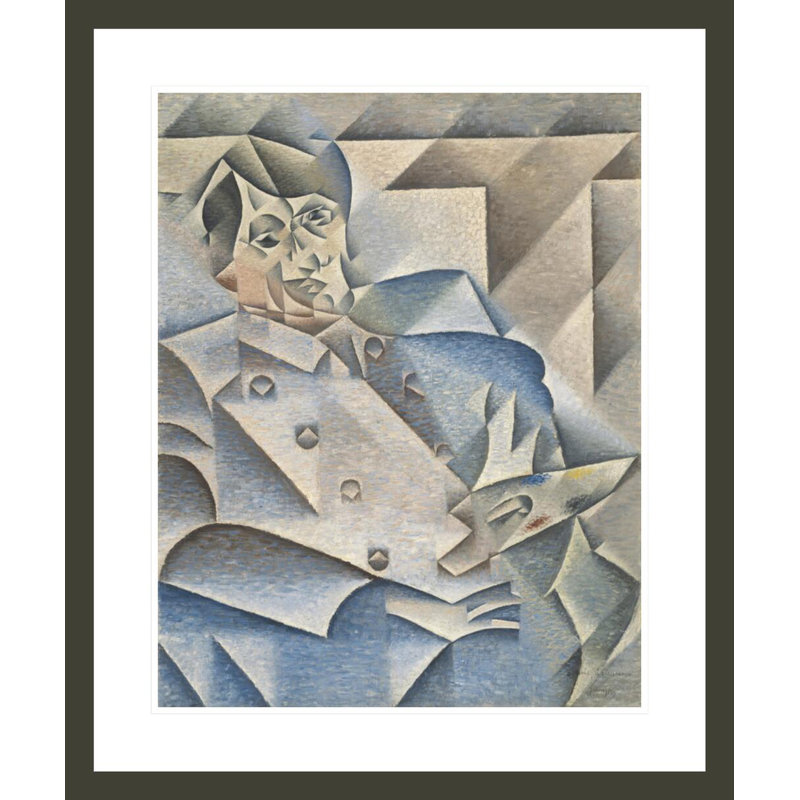 Portrait de Pablo Picasso par Juan Gris, impression giclée sur cadre, H 28,12 po x l 23,5 po