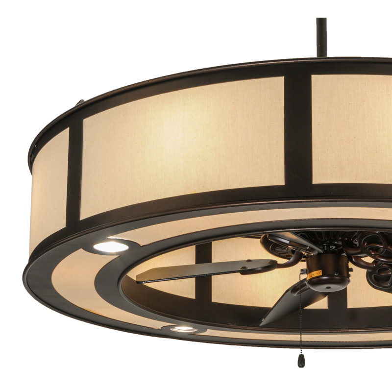 Downrod Flush Mount Ceiling Fan