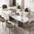 Dashona White Rectangular Sintered Stone Dining Table with Double Pedestals-1561481552-1543534933