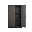 Armoire de rangement en métal avec portes verrouillables et tablette réglable, armoire de rangement pliante, armoire de rangement pliante pour bureau à domicile, école, garage, noir