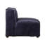 Fauteuil modulaire Birdie, cuir fleur rétro bleu