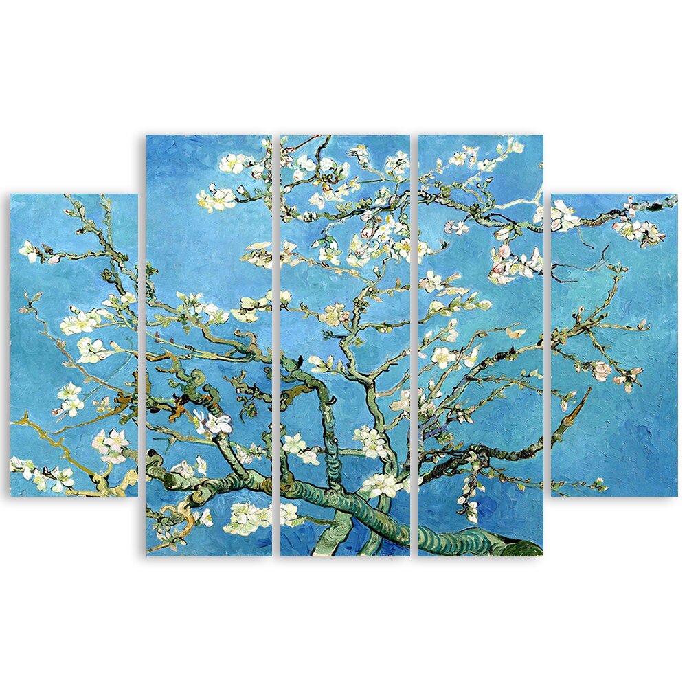 5-tlg. Leinwandbilder-Set Almond Blossom von Vincent Van Gogh