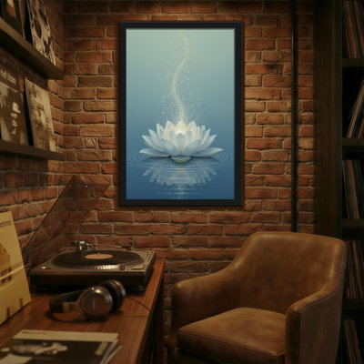 Bath & Laundry Lotus Flower Water Reflection Sparkle Light Peaceful Calm Serenity