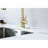 Pull Out Spray Kitchen Faucet In Brushed Gold, Stainless Steel Element, 360 Rotating Nozzle, Corrosion & Rust Prevention Aspect-932776267