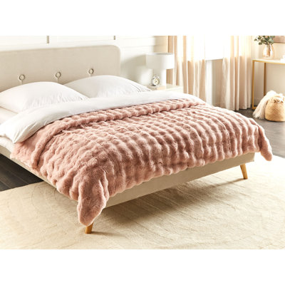 SALKA Polyester Striped Bedspread