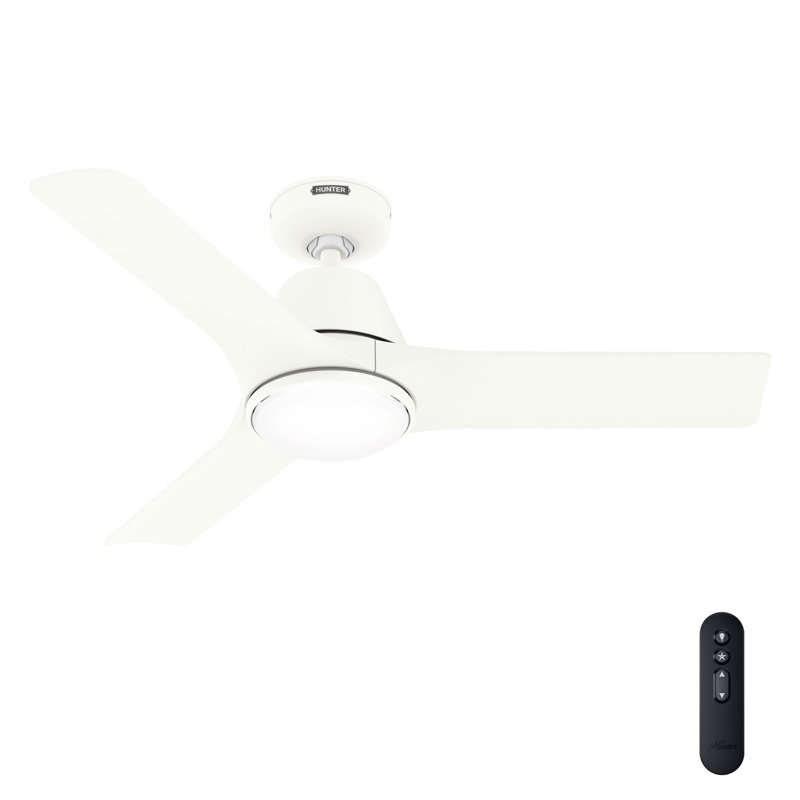 Hunter 44 inch Aeronaut Wi-Fi ENERGY STAR® Damp Rated Ceiling Fan with LED Light Kit and Handheld Remote