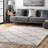 Mansel Trellis Area Rug for Living Room Bedroom Dining Room, Off White/Charcoal-2052488253