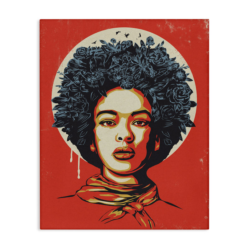 «Vibrant Portrait of Woman», conception par Balazs Solti, H 20 po x l 16 po