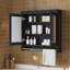 Armoire de toilette 3 en 1, armoire à pharmacie murale de 30 pouces avec tablettes réglables et portes à fermeture en douceur, miroir haute définition avec rangement pour meuble-lavabo de salle de bain-1642524143