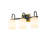Albern 3-Light Cylindrical Cut Glass Iron Vanity Wall Sconce for Bathroom