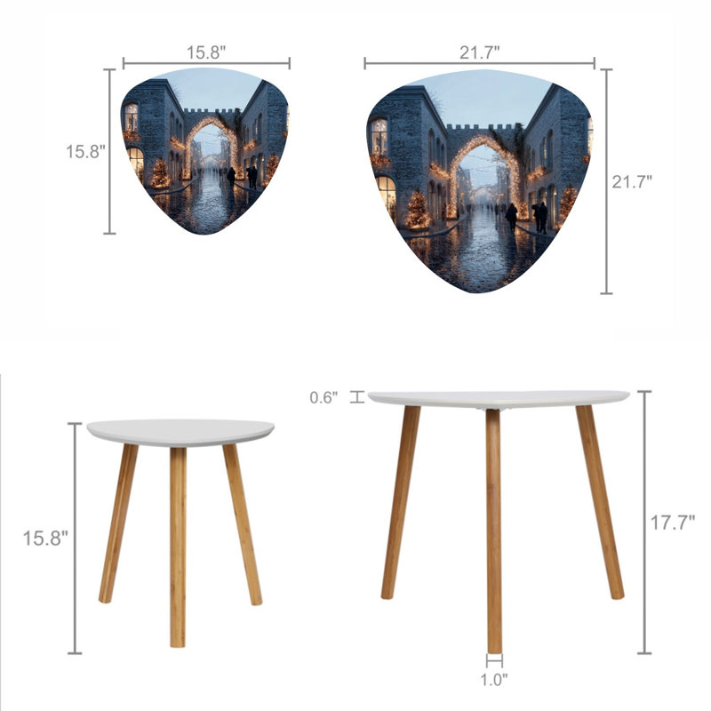 Ensemble de 2 tables basses gigognes Triangle